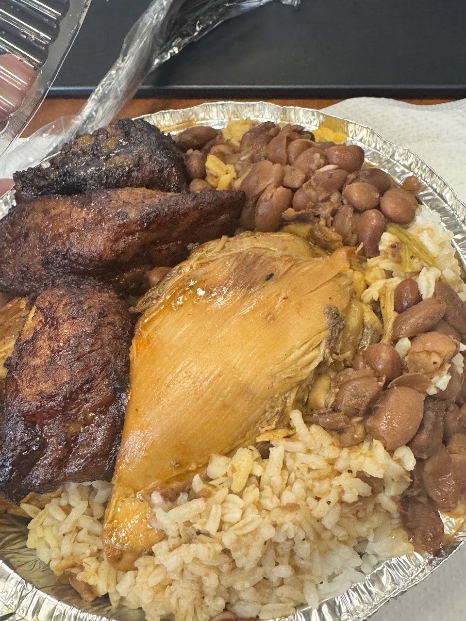 Roasted Chicken with Rice and Beans